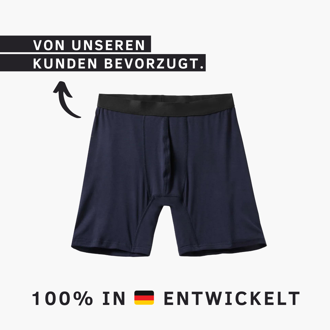 Praktisches 3er-Set Herren Boxershorts in klassischem Marineblau
