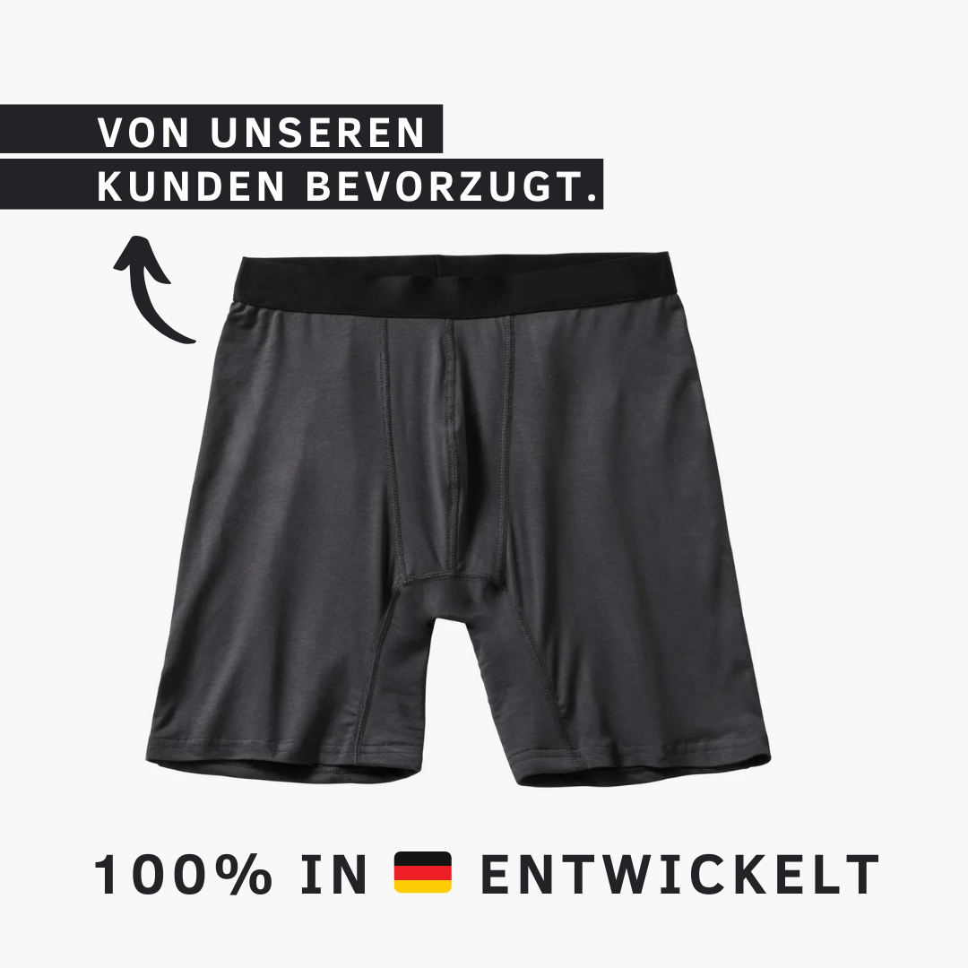 Praktisches 3er-Set Herren Boxershorts in klassischem Grau