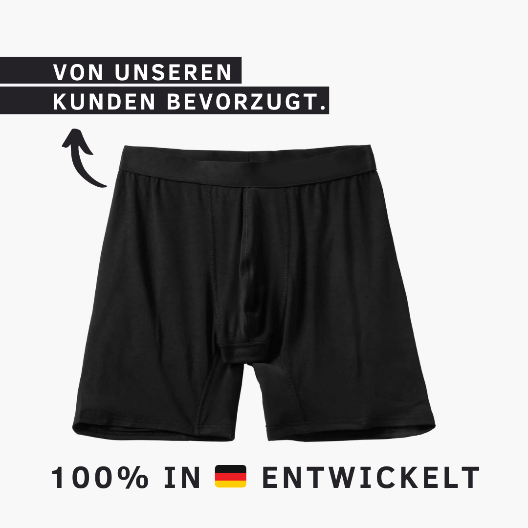 Praktisches 3er-Set Herren Boxershorts in klassischem Schwarz