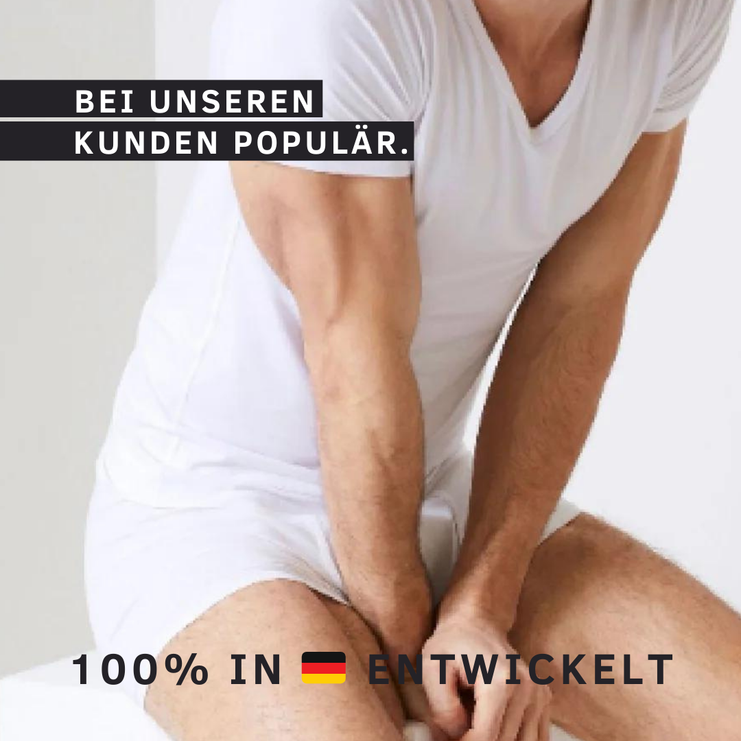Herren Kurzarm-Unterhemd in Weiß mit V-Ausschnitt – idealer Komfort und dezenter Stil